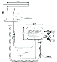 Raiber Смеситель для раковины Sensor RSF88135 сенсорный хром – фотография-6